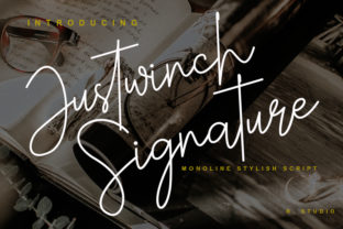 Justwinch Signature: A Classy Monoline Font for Elegant Designs