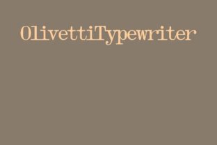 Olivetti Typewriter: A Vintage Font for Modern Editorial Design