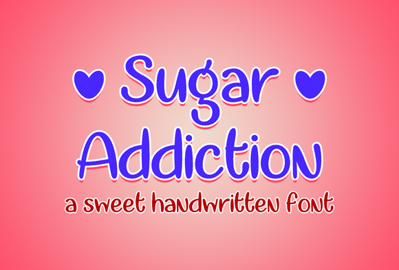 Sugar Addiction: A Sweet Handlettered Font for Editorial Design